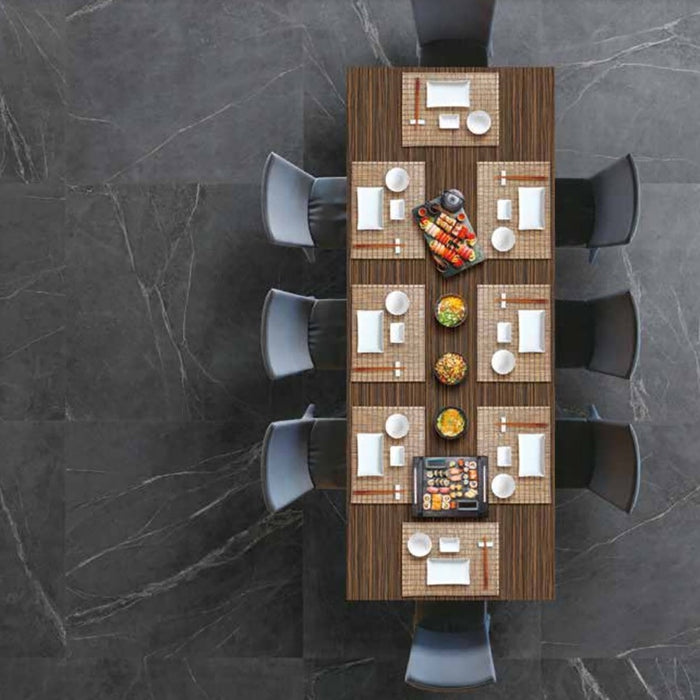 Shale Black Porcelain Tile 600x600x9