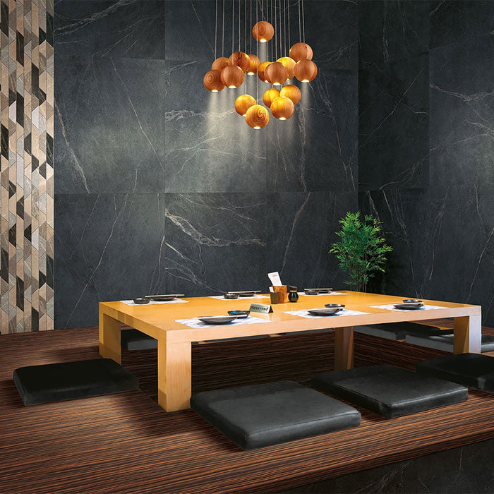 Shale Black Porcelain Tile 600x1200x9