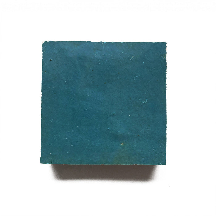 Zellige Moroccan Square Atlas Petrole Terracotta Tile