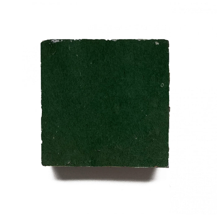 Zellige Moroccan Square Emerald Terracotta Tile