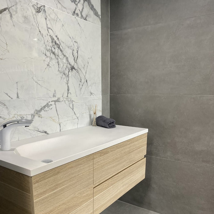 Newton Porcelain New Silver Tile
