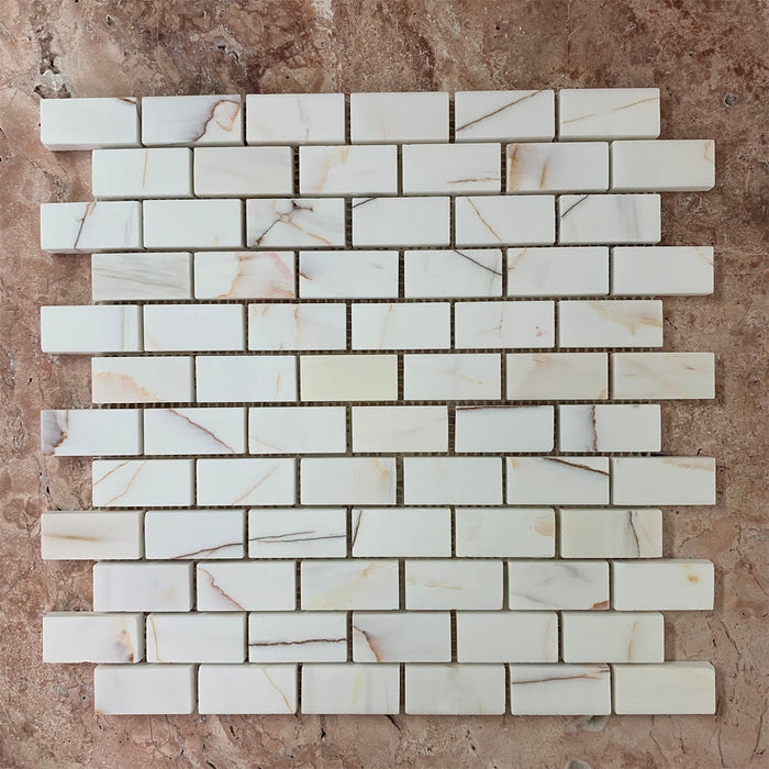 Dolomite Marble Mini Brickbond Mosaic