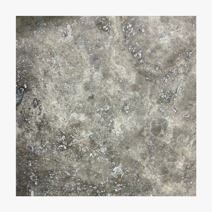 Silver Travertine Tile 610x610 Honed & Filled