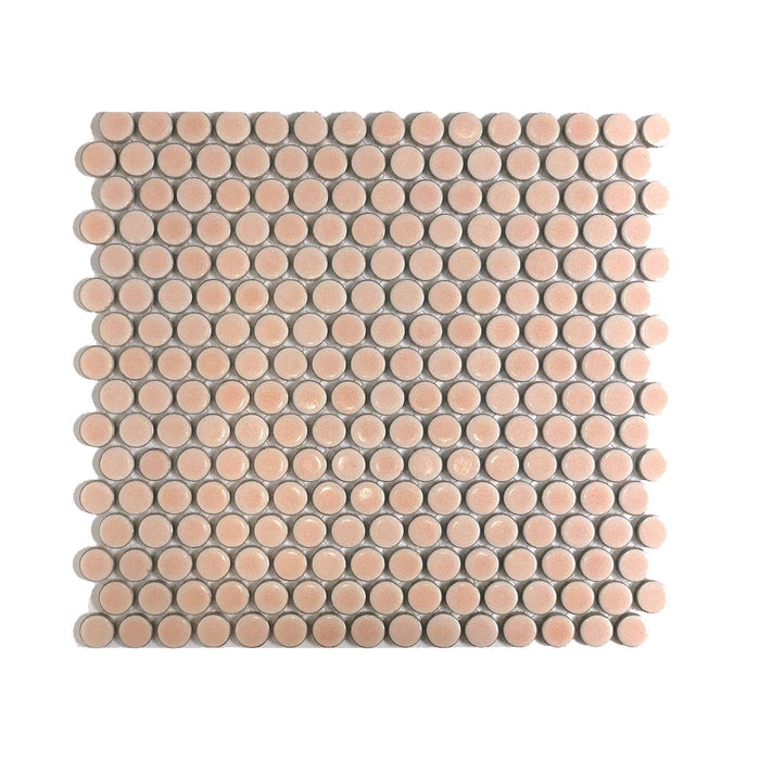 Flamingo Porcelain Penny Round Mosaic