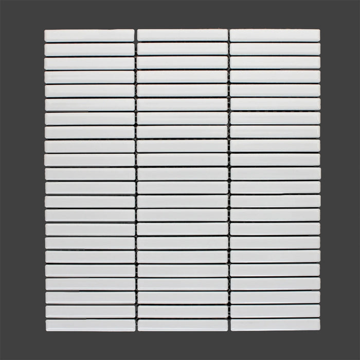 Small Kitkat White Porcelain Mosaic Gloss