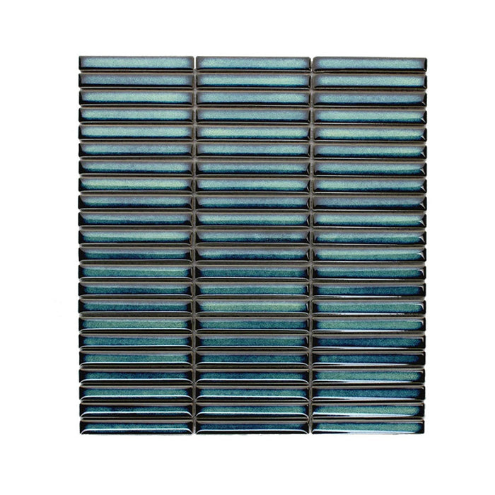Shadow Small Kitkat Dark Green Porcelain Mosaic
