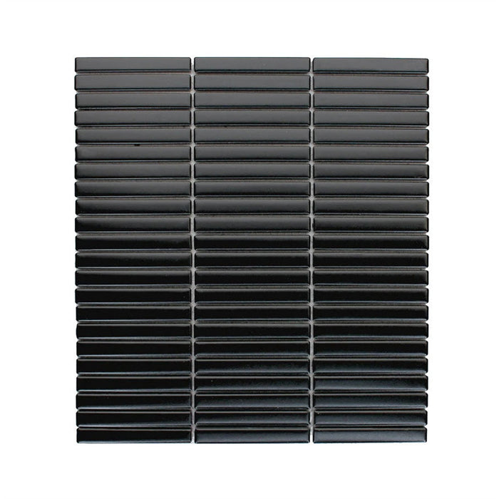 Matte Small KitKat Black Porcelain Mosaic