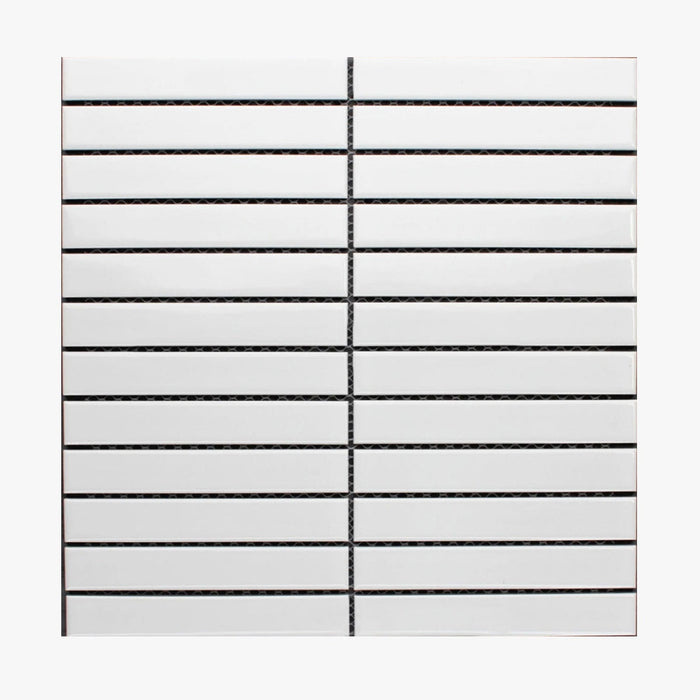 Kitkat White Porcelain Mosaic Gloss