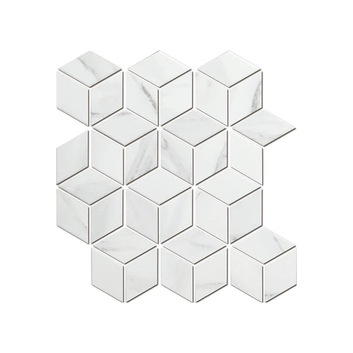 Cube Carrara Porcelain Mosaic