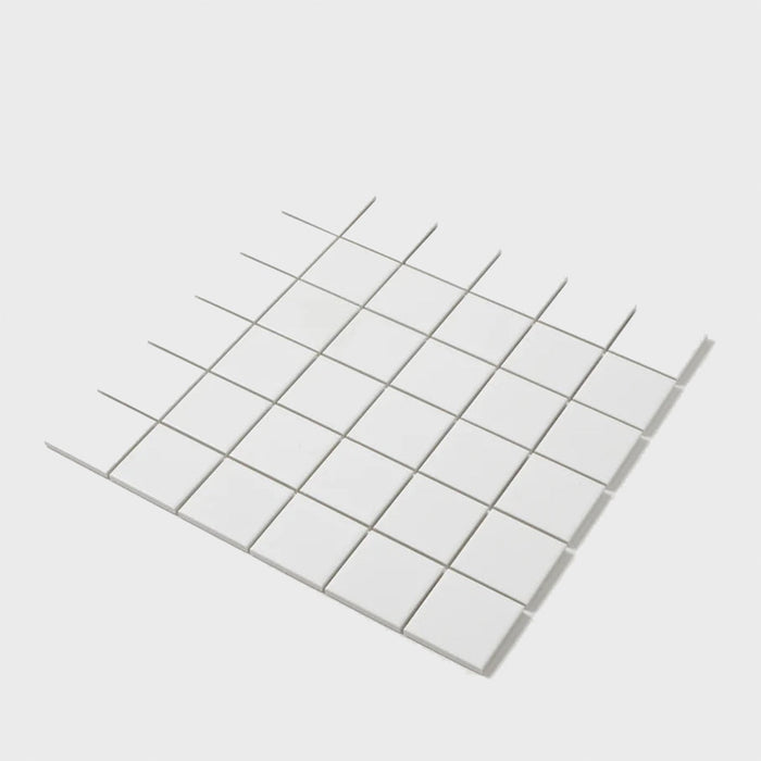 White Porcelain 48mm Square Mosaic