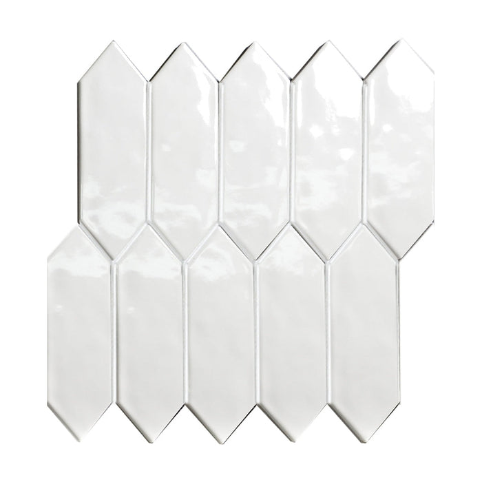 Polygon White Porcelain Mosaic