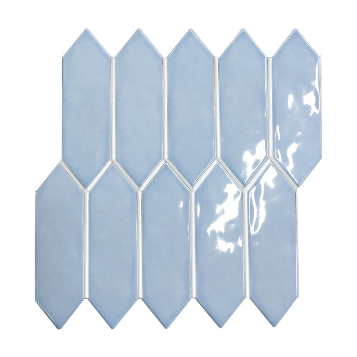 Polygon Light Blue Porcelain Mosaic