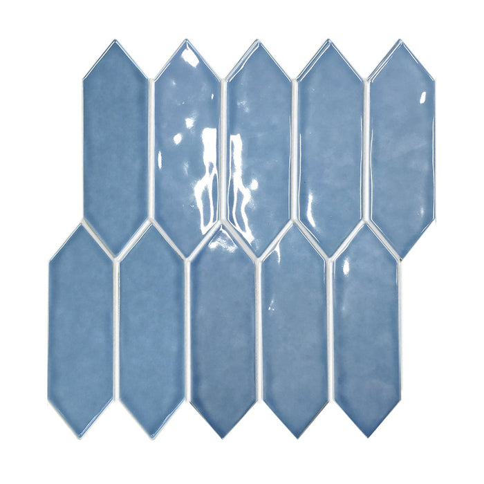 Polygon Denim Blue Porcelain Mosaic