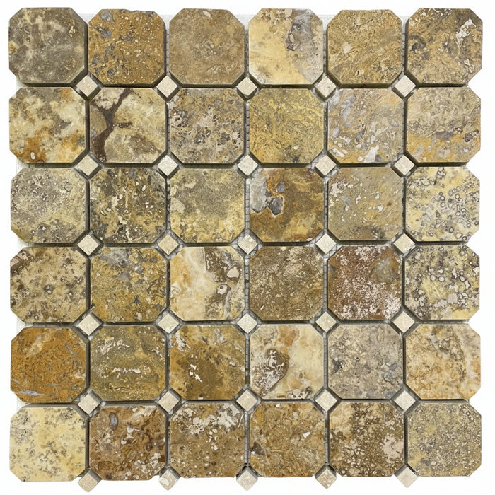 Philadelphia & Classic Travertine Octagon & Dot Mosaic