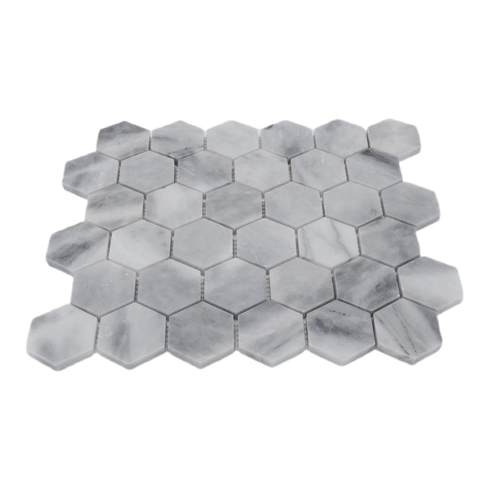 Bardiglio Marble Hexagon Mosaic