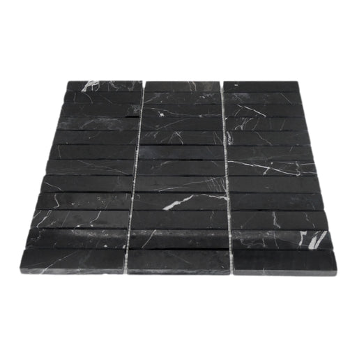 Nero Marquina Marble Small Kitkat Mosaic