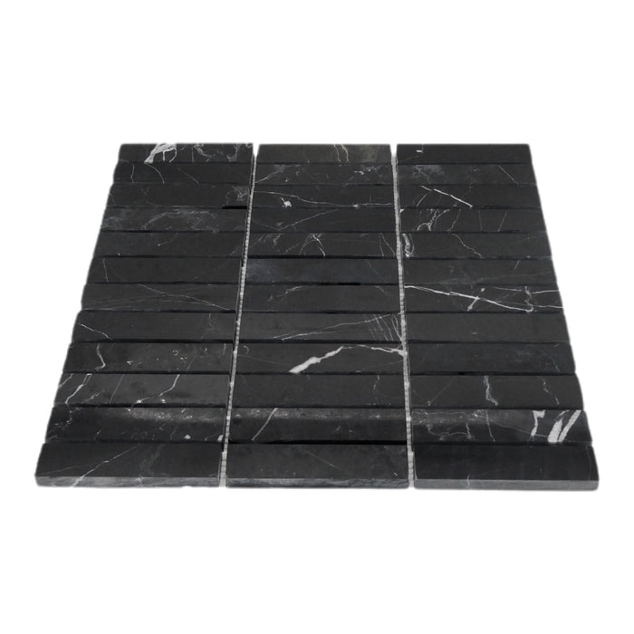 Nero Marquina Small Kitkat Nero Marquina Marble Mosaic