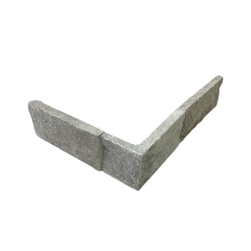 Silver Travertine Random Length Wall Cladding Corner