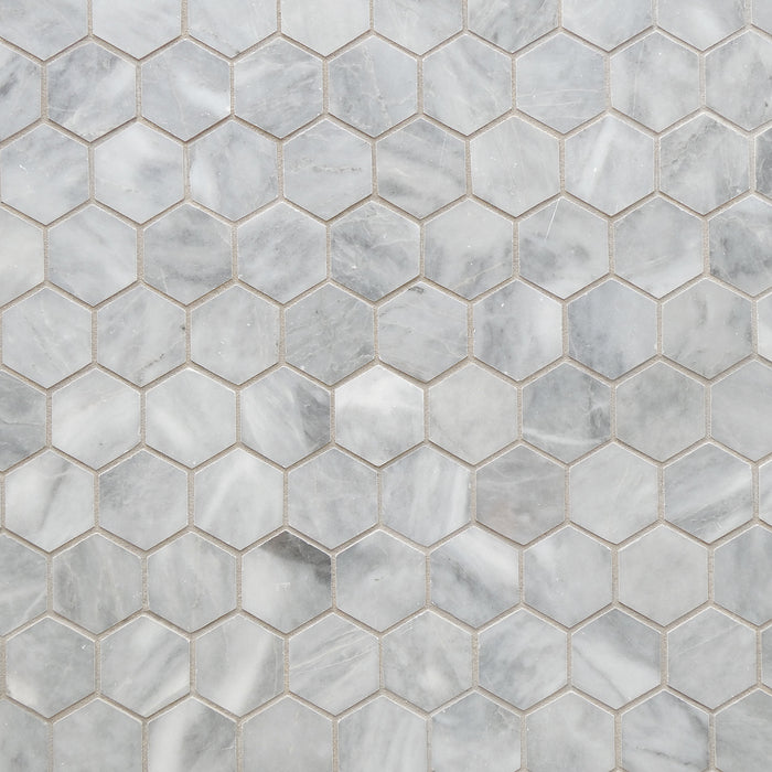 Bardiglio Marble Hexagon Mosaic