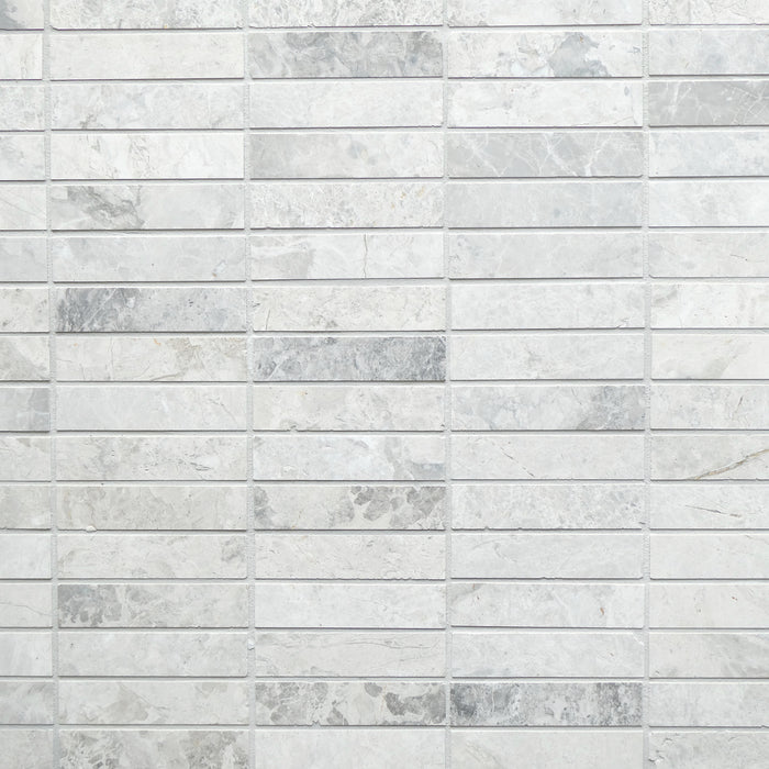 Tundra Grey Marble Small Kitkat Mosaic