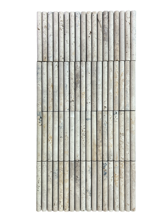 Country Classic Travertine Mini Flute Mosaic