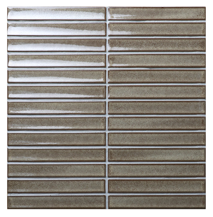 Raku Kitkat Dark Brown Porcelain Mosaic
