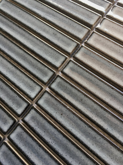 Raku Kitkat Dark Grey Porcelain Mosaic