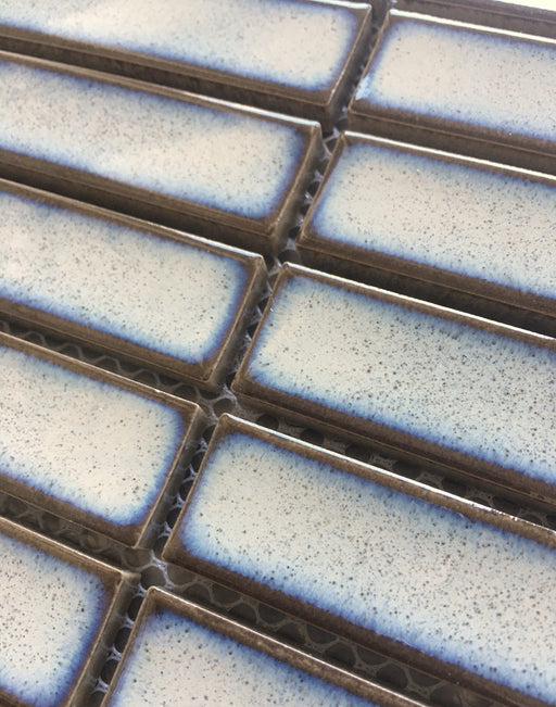 Raku Kitkat Faint Green Porcelain Mosaic
