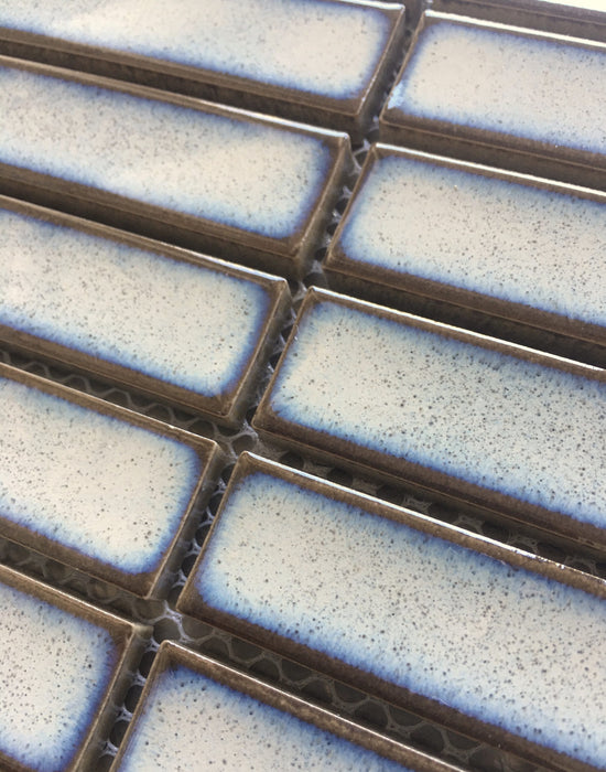 Raku Kitkat Faint Green Porcelain Mosaic