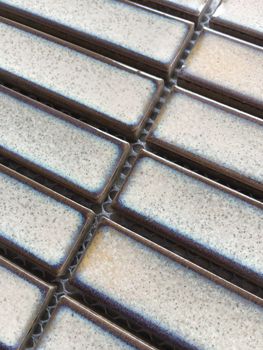 Raku Kitkat Beige Porcelain Mosaic