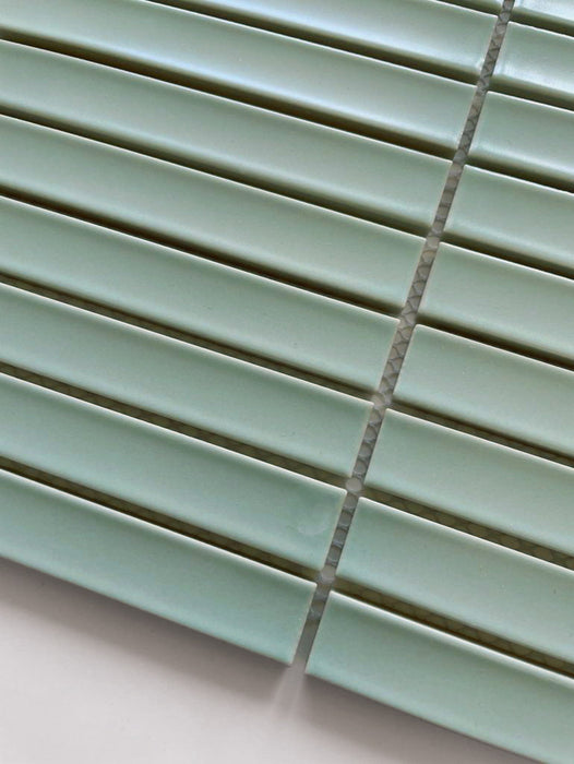 Raku Kitkat Mint Porcelain Mosaic
