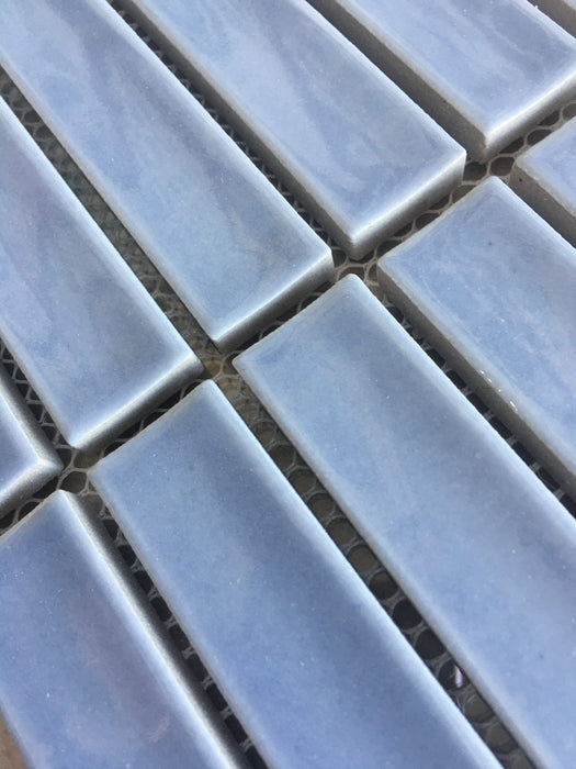 Raku Kitkat Powder Blue Porcelain Mosaic