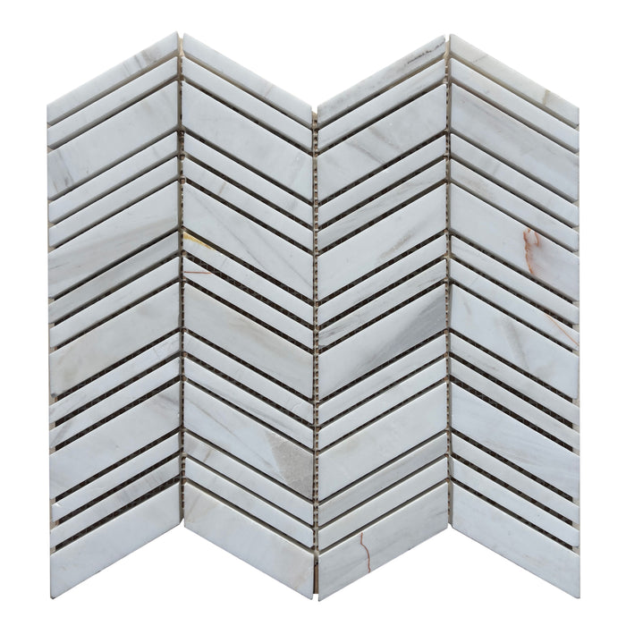 Rosette Dolomite Chevron Mosaic