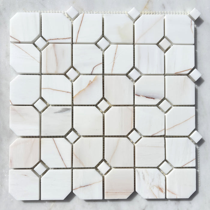 Rosette Marble Octagon Mosaic