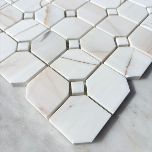 Rosette Dolomite Large Octagon Mosaic