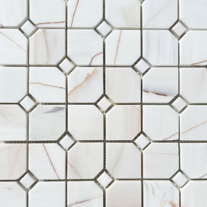Rosette Marble Octagon Mosaic