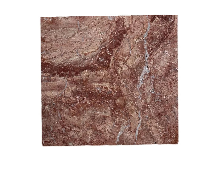 Rosso Travertine Bullnose Coping 406x406x30