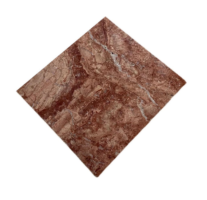 Rosso Travertine Bullnose Coping 406x406x30