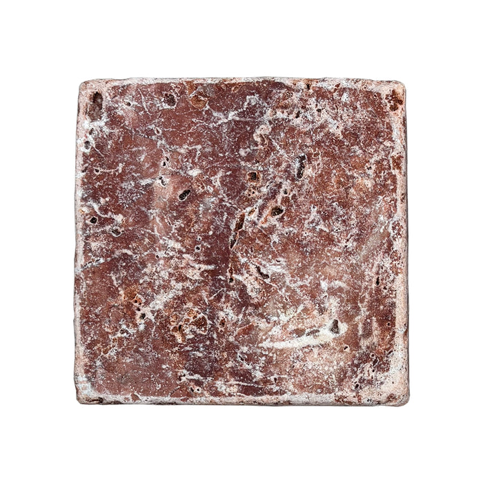 Rosso Travertine Tile 100x100x10 Tumbled