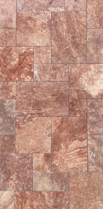 Rosso Travertine Paver French Pattern