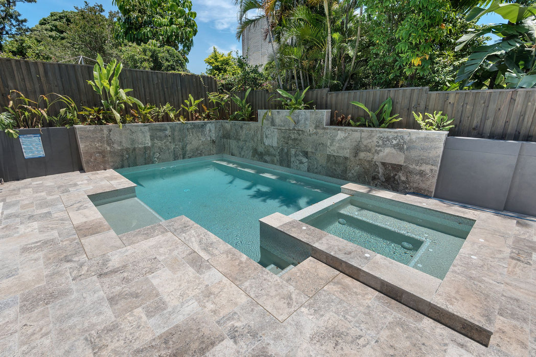 Silver Travertine Paver 406x406x30