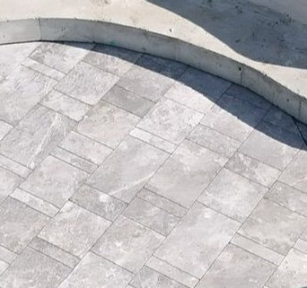 Tundra Grey Marble Paver Linear Pattern