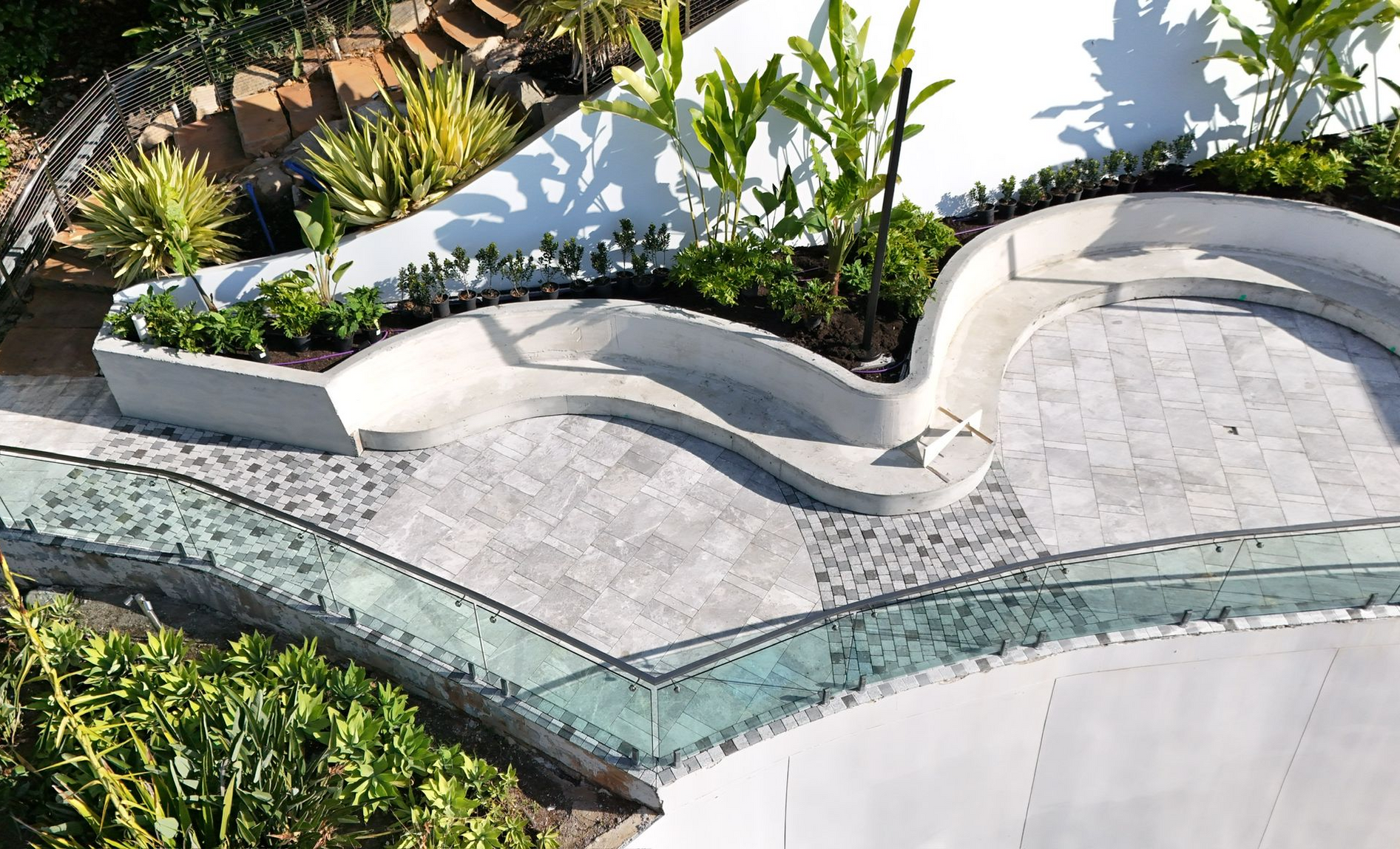 Tundra Grey Marble Sandblasted Paver Linear Pattern | Graystone Tiles ...