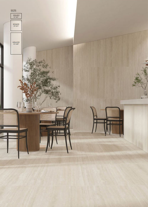 Vista Sands Vein Cut Porcelain Tile 600x600x10 Matte