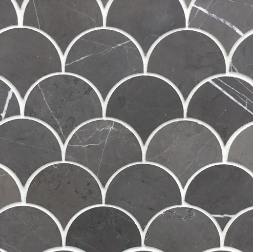 Fan Pietra Grey Marble Mosaic