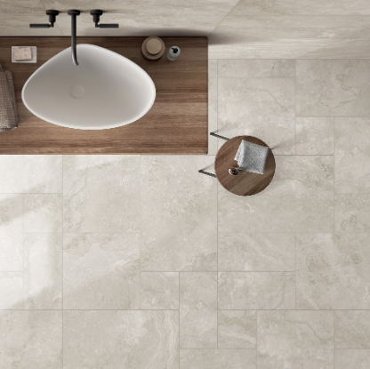 Nordic Silver Porcelain Tile French Pattern