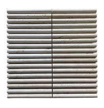 Load image into Gallery viewer, CLASSIC TRAVERTINE MINI FLUTES HONED MOSAIC
