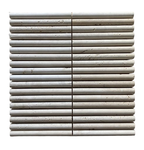 CLASSIC TRAVERTINE MINI FLUTES HONED MOSAIC