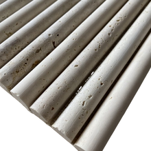 Load image into Gallery viewer, CLASSIC TRAVERTINE MINI FLUTES HONED MOSAIC
