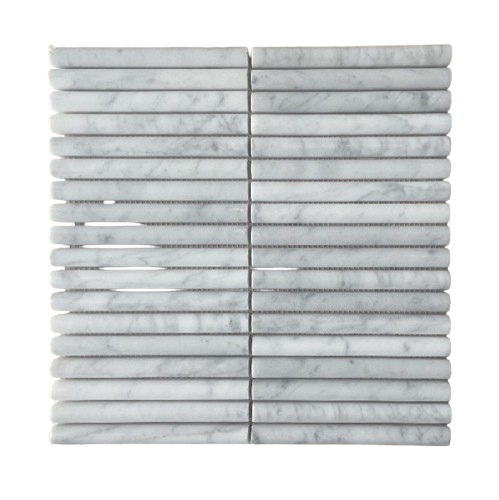 CARRARA MINI FLUTES HONED MOSAIC